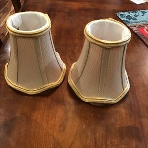2 shades candle cloth covered lamp shades candle covers beige light lampshade